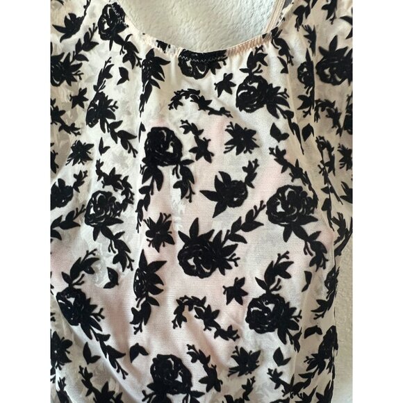 NWT| INC International Concepts Sheer Velvet Floral Bodysuit Size L - Picture 4 of 7